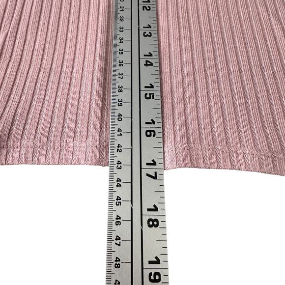Reformation Crop Top Women’s Small Pink Ribbed Pullover Lightweight Long Sleeve - Picture 10 of 10